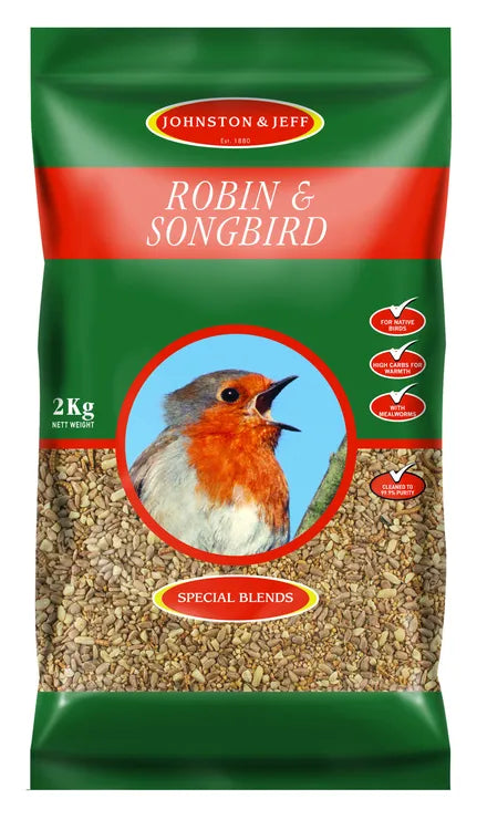 Johnston & Jeff Robin and Songbird Mix With Insects 2kg