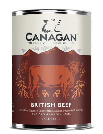 6 x 400g Canagan British Braised Beef Wet Dog Food