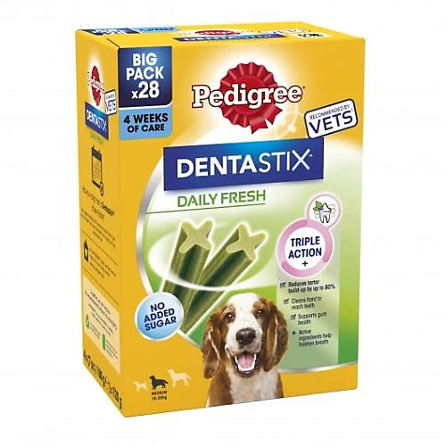 Pedigree Dentastix Fresh Daily Dental Chews Medium Dog 28 Sticks Paltu