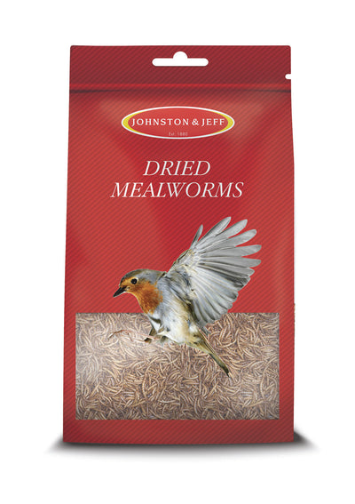 Johnston & Jeff Dried Mealworms 100g Pouch x 1